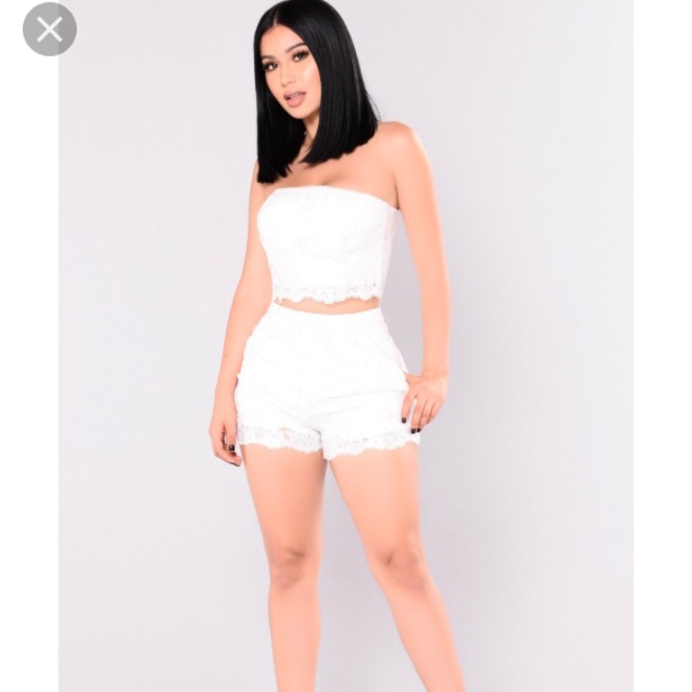Tube top with short set